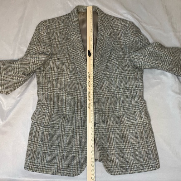 Magee Donegal Mist Tweed Sport Coat Blazer Men’s 43r Houndstooth Gray - Picture 7 of 16
